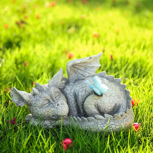 Statue Chien Ange Solaire Yeomoo - Décoration Jardin Lumineuse Pour Animal De Compagnie Décédé